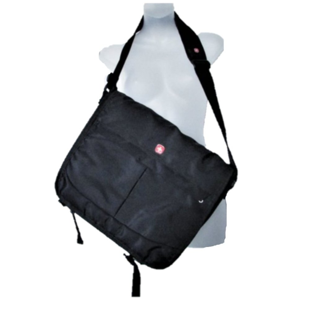 Swiss Army black nylon large laptop bag